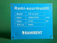 Laitekilpi lasermerkattua alumiinia