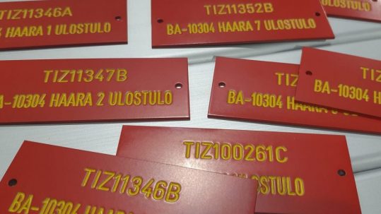 Kone- ja laitekilvet.
